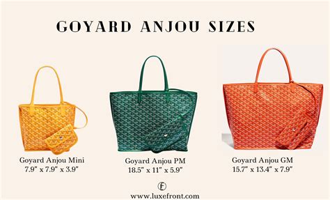 goyard beach bag size|Goyard tote bag size comparison.